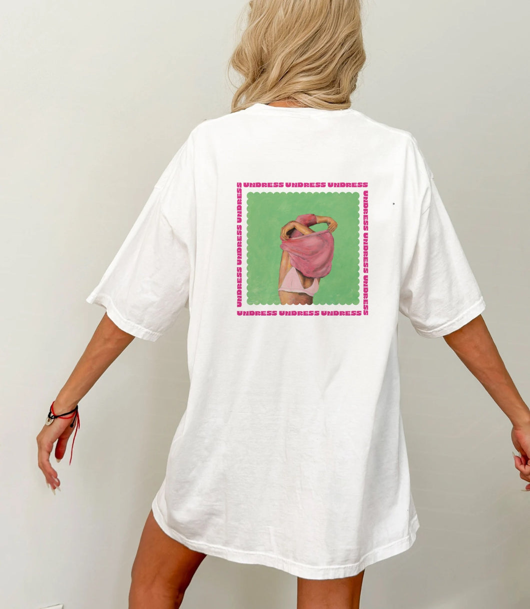 Oversized unisex shirt UNDRESS white