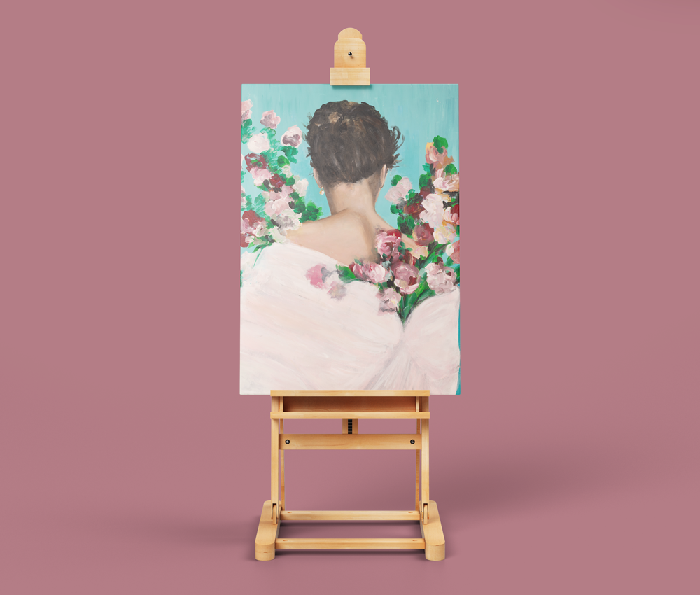 un bouquet de fleurs - original painting on canvas