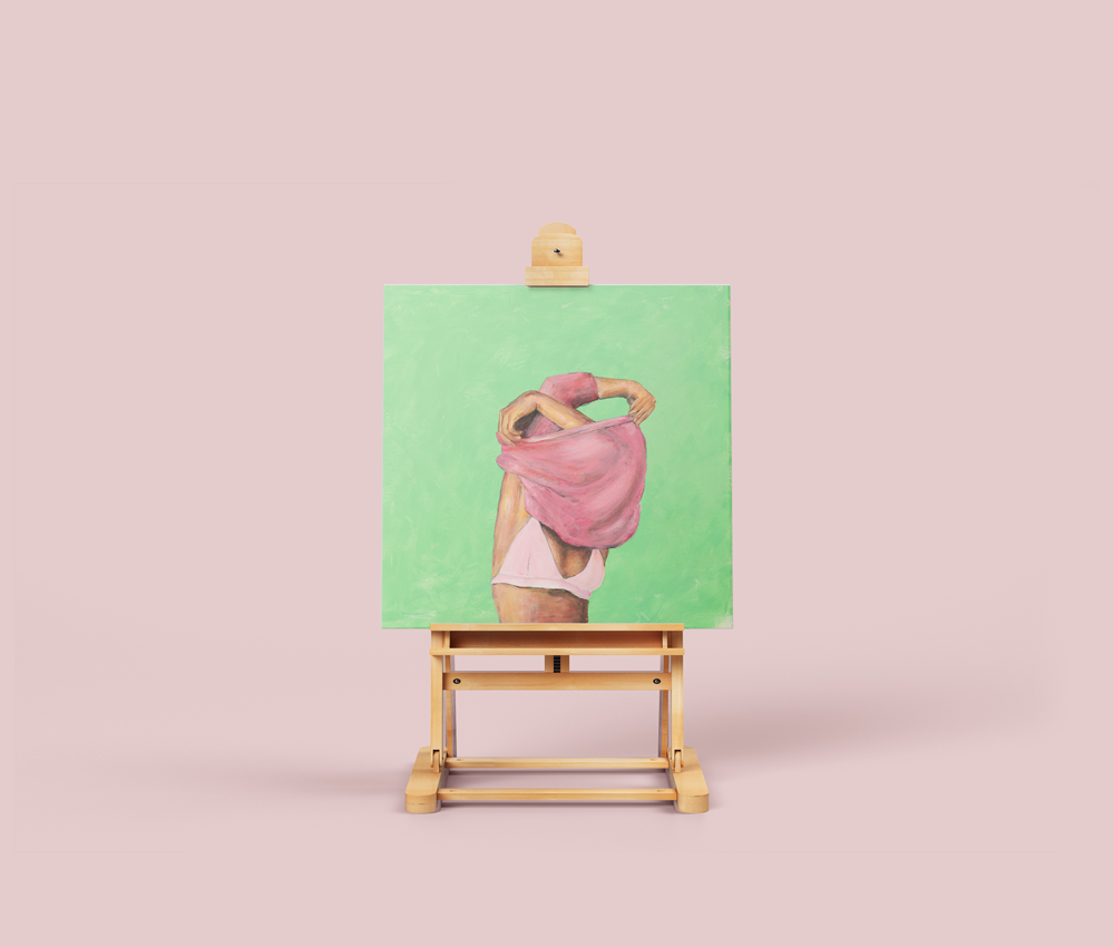 undress - original painting on canvas